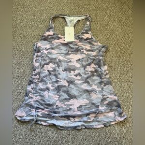 NWT Fabletics Pink and Gray Camouflage Tank